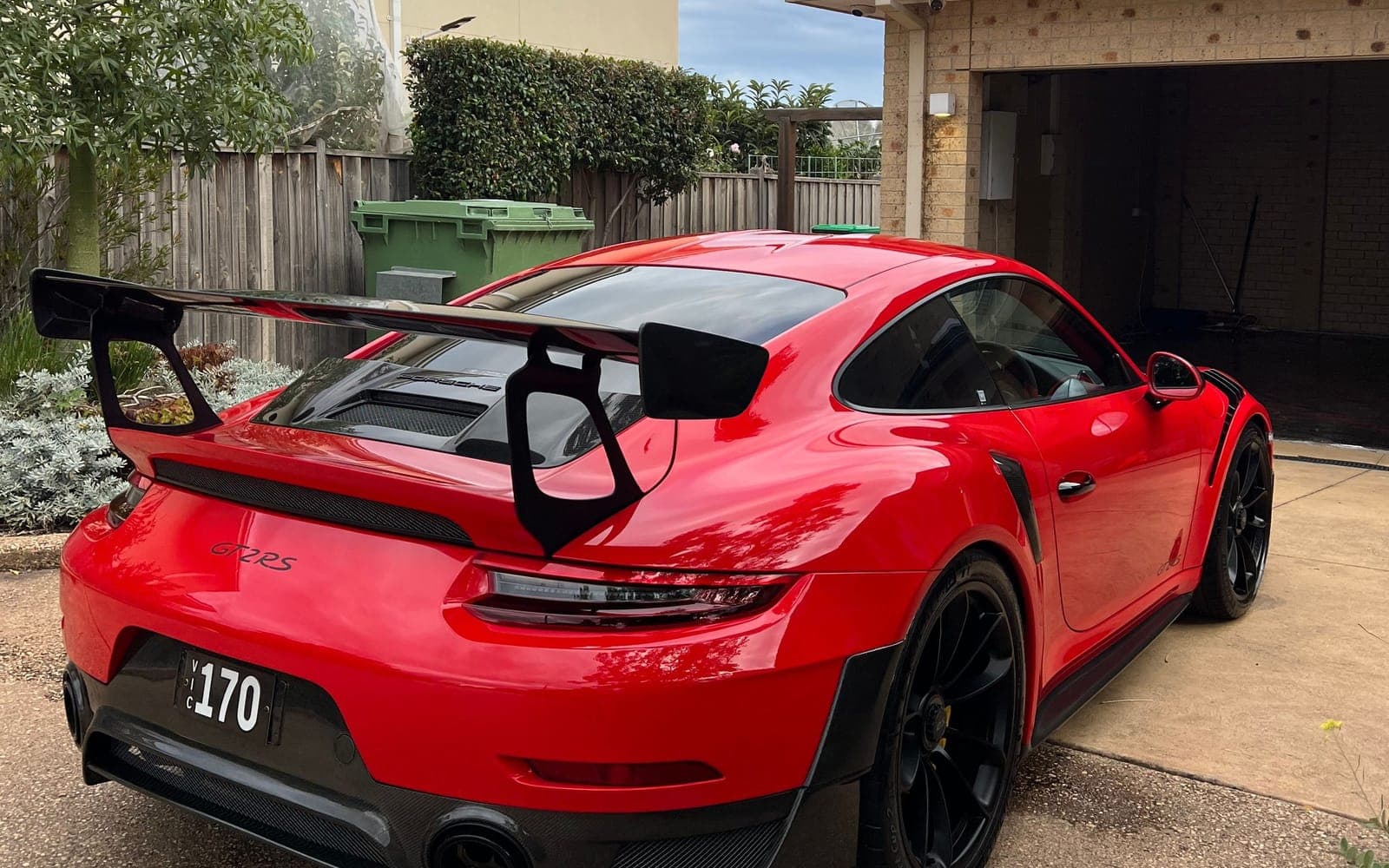 Red Porsche 911 GT2 RS after a two-stage paint correction