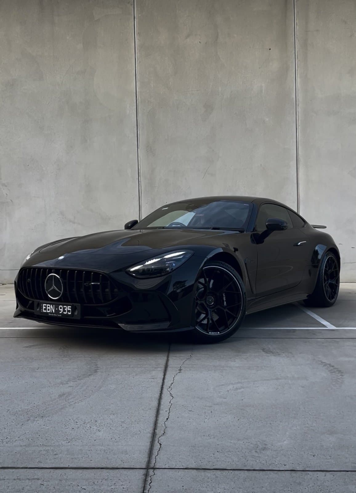 Black Mercedes-AMG GT after a detail