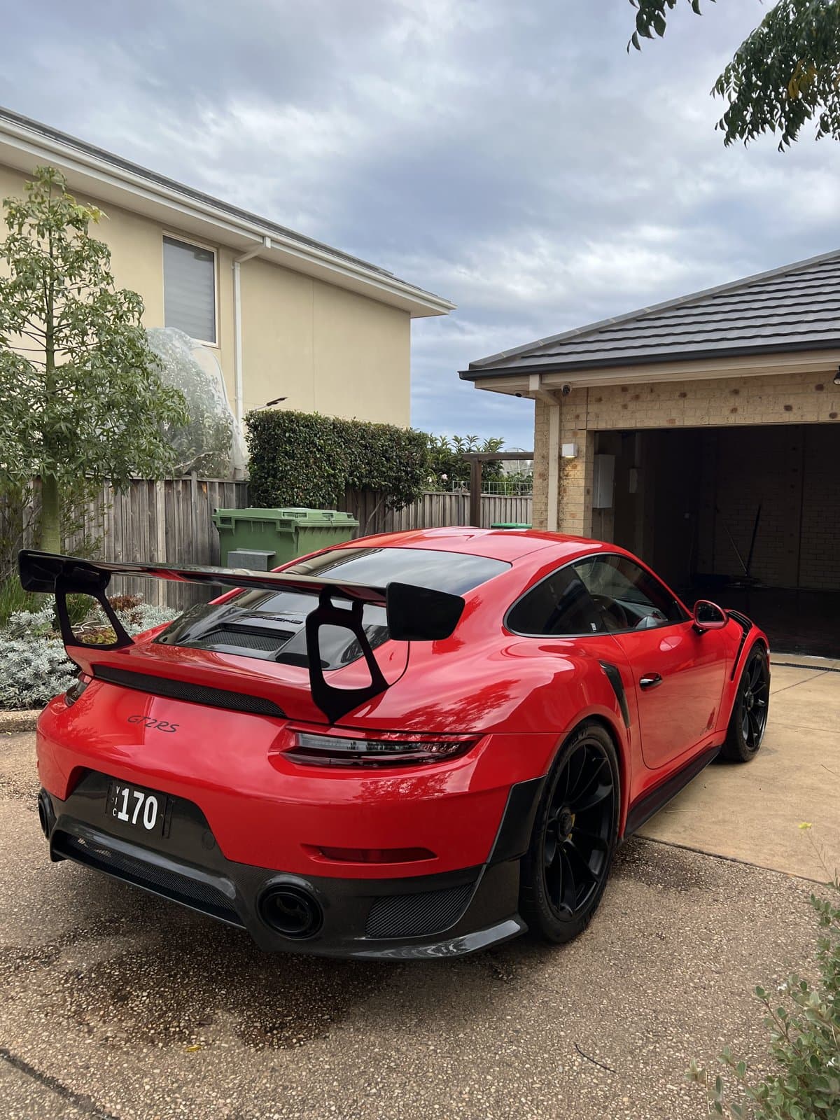 Red Porsche 911 GT2 RS after a full detail